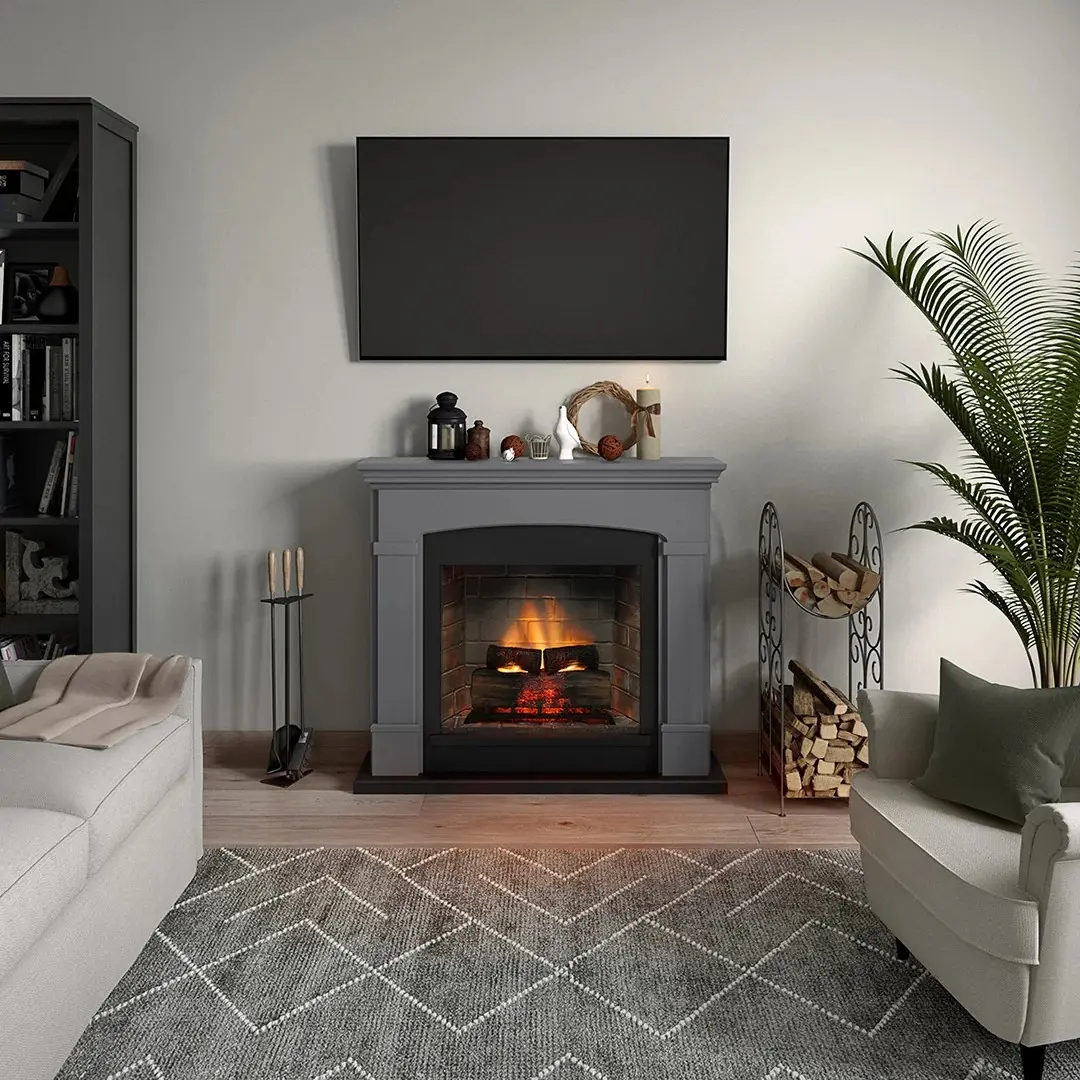 Каминокомплект Tagu Helmi PowerFlame 2 (Solid Grey) - 3