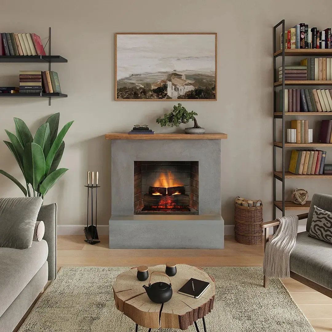 Каминокомплект Tagu Rolf PowerFlame 2 (Concrete Grey) - 3