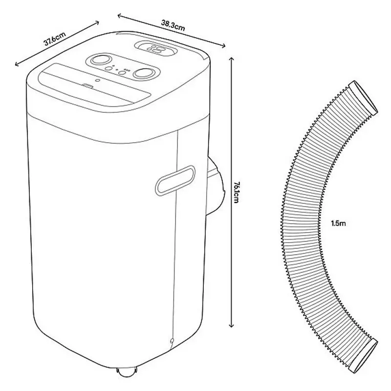 Climatizor mobil GoodHome Takoma WAP-08EK13 (Whtie) - 10