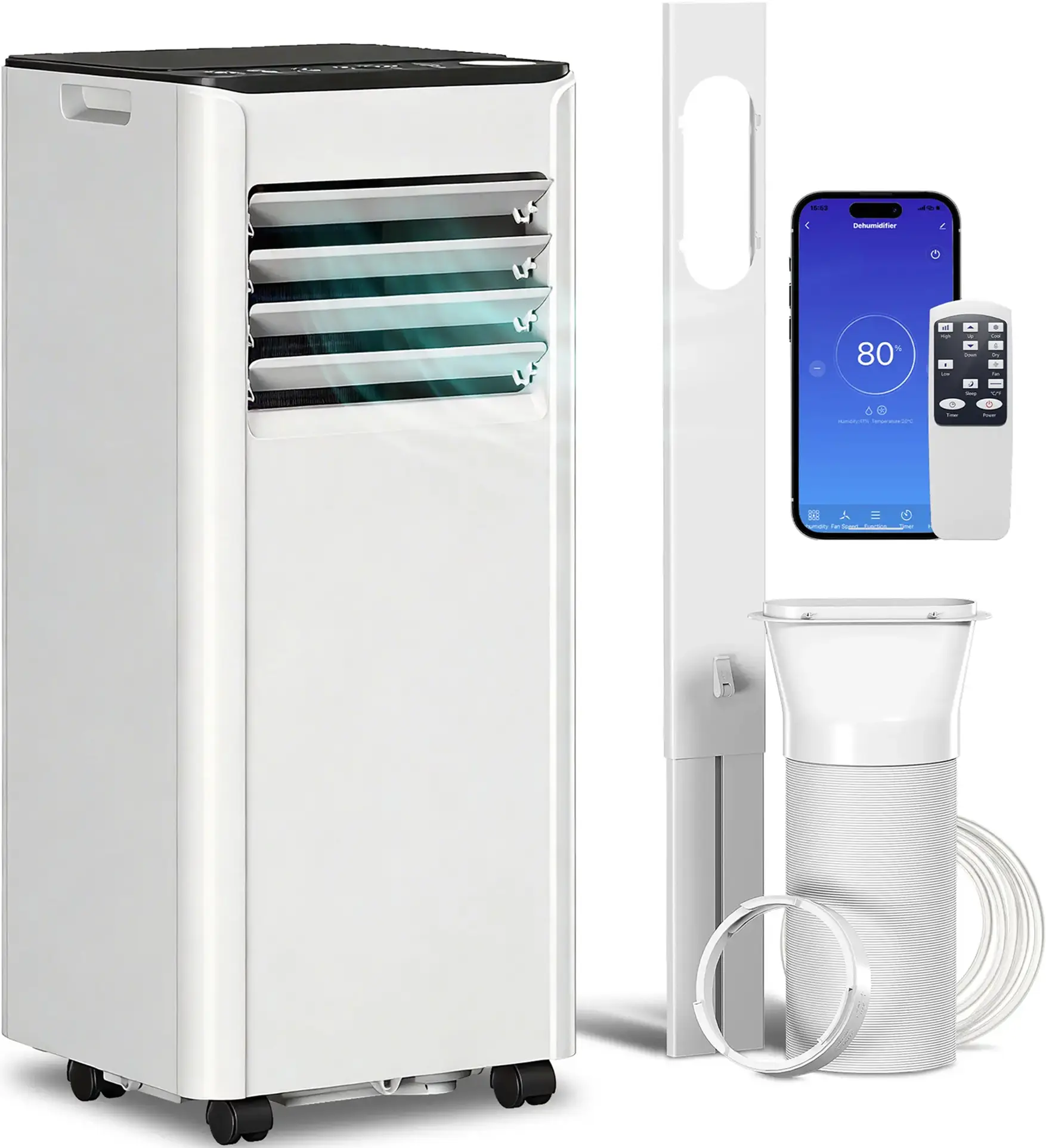 Мобильный кондиционер HomCom 823-084V97WT (White) - 2