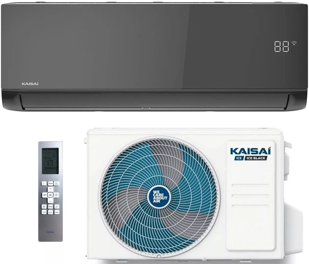 Кондиционер сплит-система Kaisai Ice KLB-12HRHI/KLWB-12HRHO (Black)