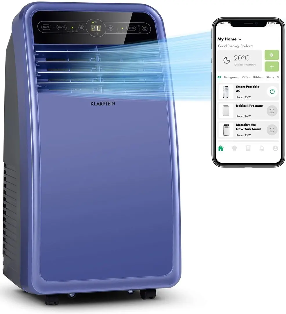 Aparat de aer condiţionat mobil Klarstein Metrobreeze New York Smart 7k (Blue Lilac) - 3
