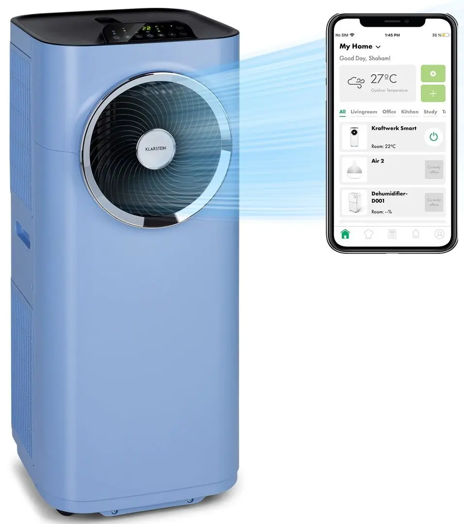 Мобильный кондиционер Klarstein Smart 10K (Pastel Blue) - 3