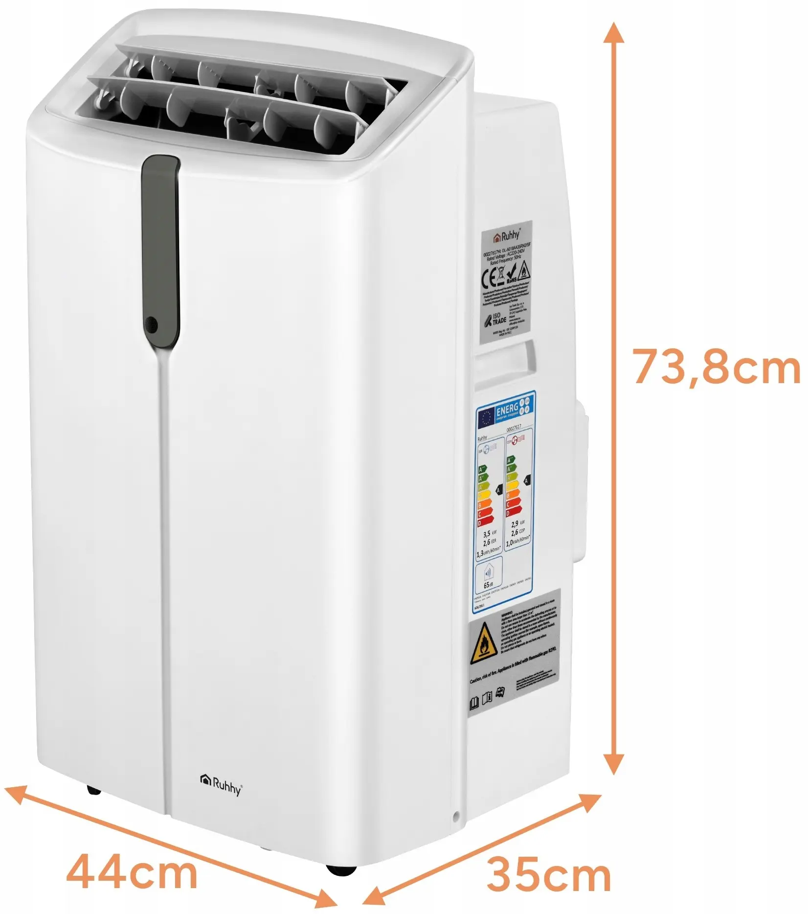 Мобильный кондиционер Ruhhy 27614 (White) - 8
