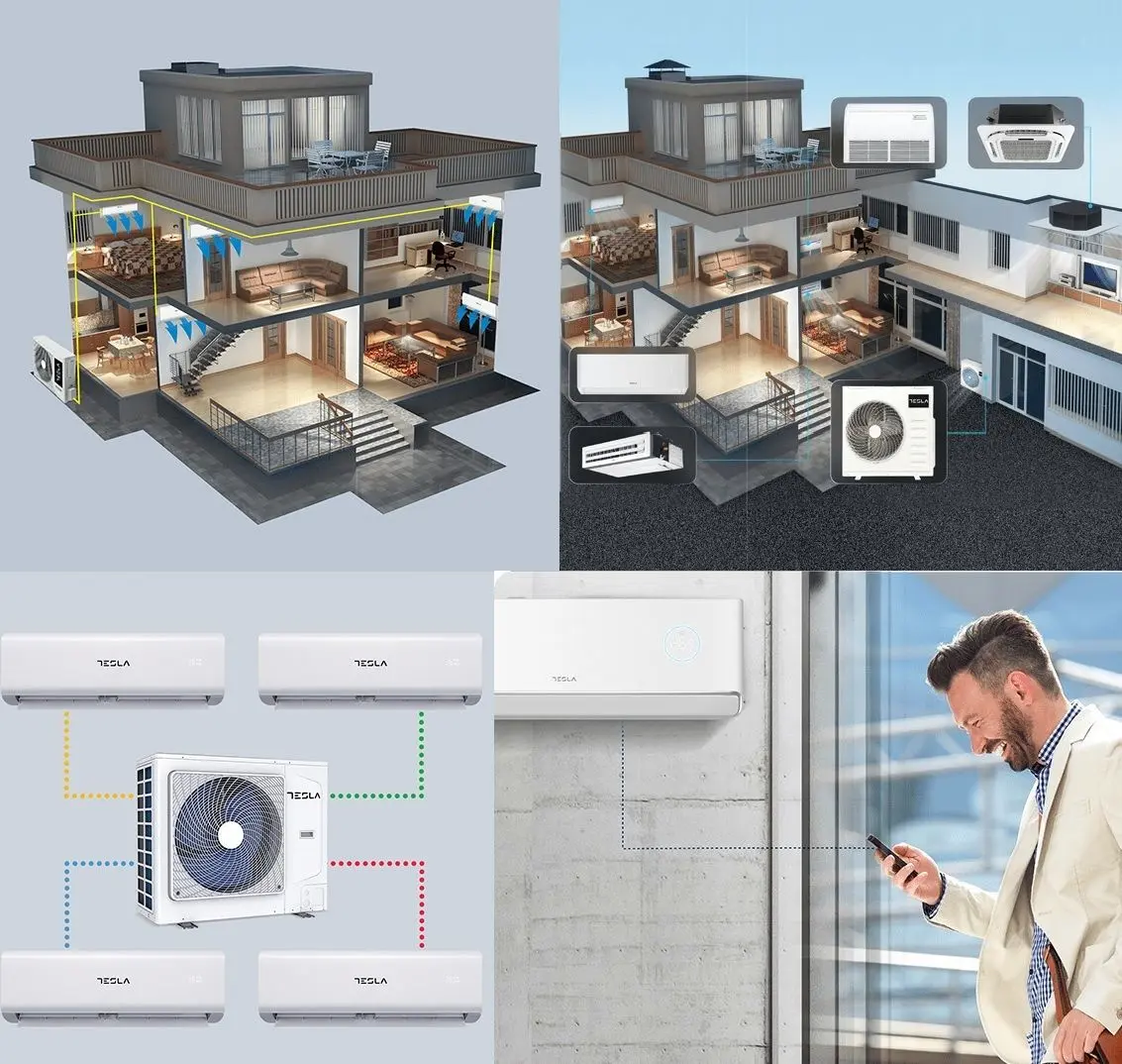 Комплект кондиционеров мультисплит-система Tesla TGS-D21V1212W (White) - 4