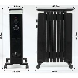 Масляный радиатор Costway ES10202DE-BK (Black) Thumb