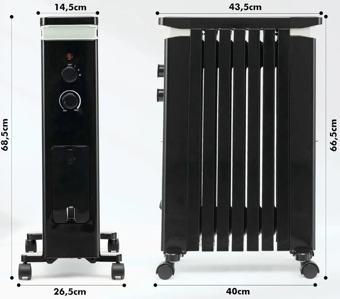 Масляный радиатор Costway ES10202DE-BK (Black)