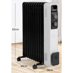 Calorifer electric cu ulei Costway ES10237DE-BK (Black/White) Thumb