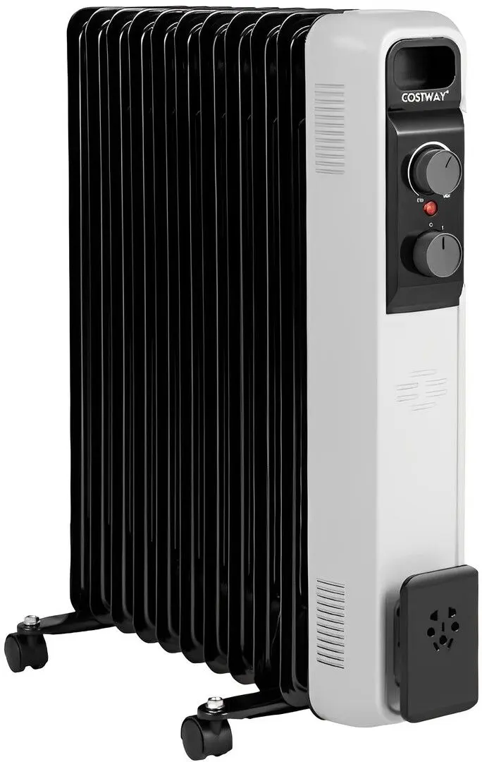 Calorifer electric cu ulei Costway ES10237DE-BK (Black/White)