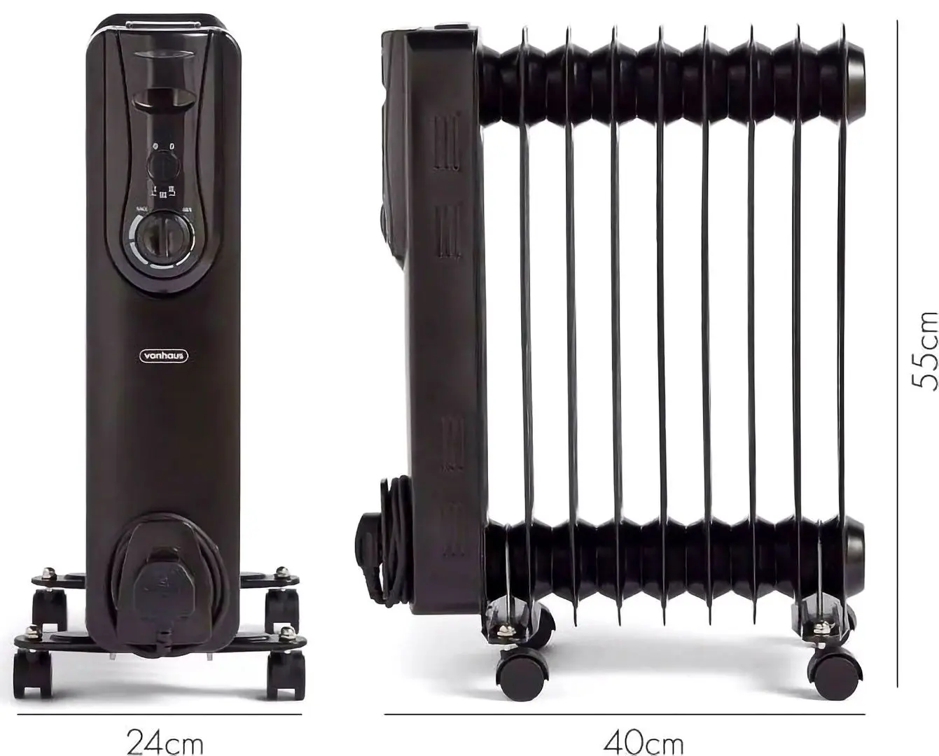 Calorifer electric cu ulei VonHaus 2500890 (Black)