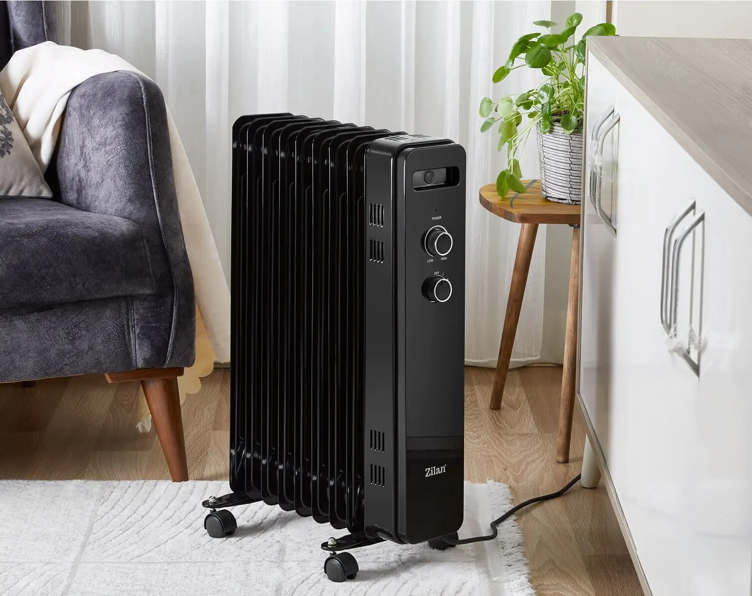 Calorifer electric cu ulei Zilan ZLN8443 (Black)