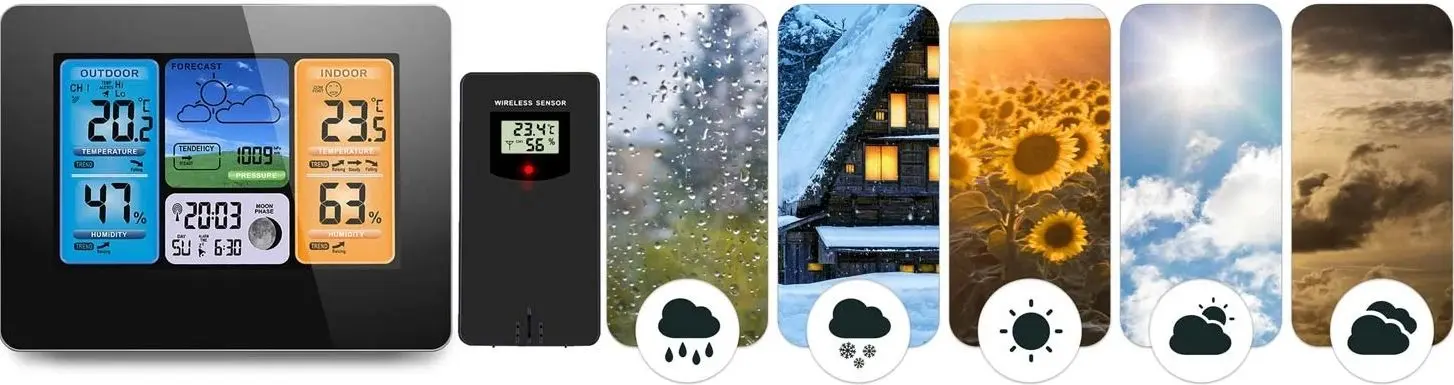 Statie meteorologica Berdsen BD-902 (Black)