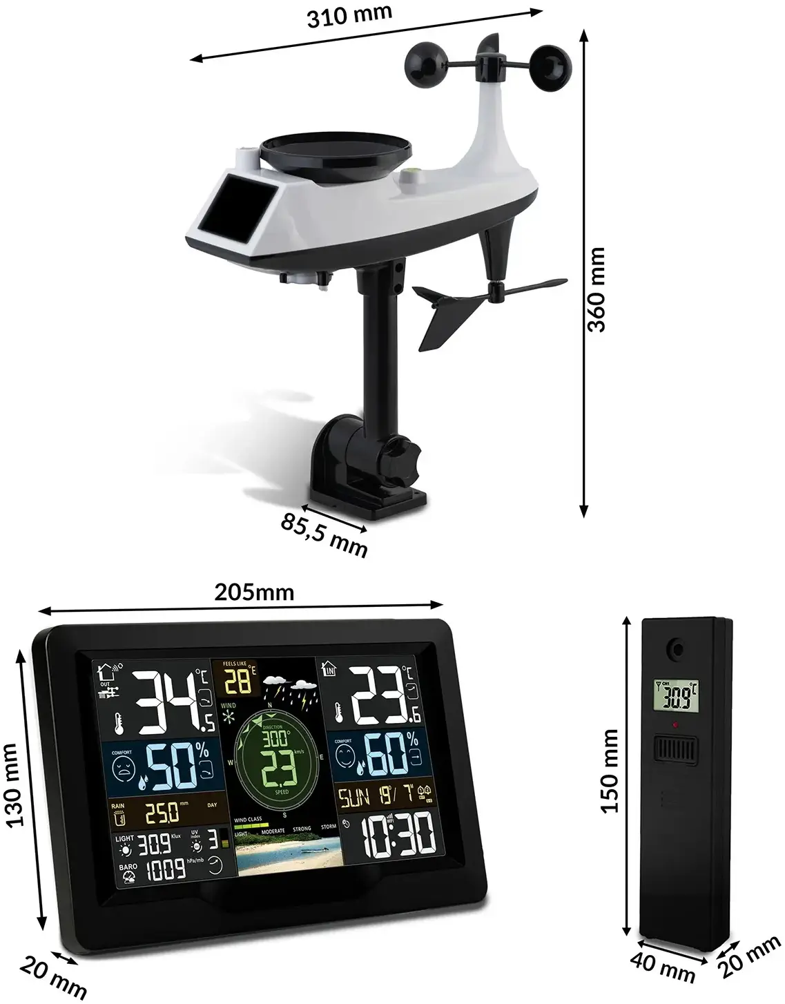 Statie meteorologica Berdsen BD-914 391400 (Black/White) - 2