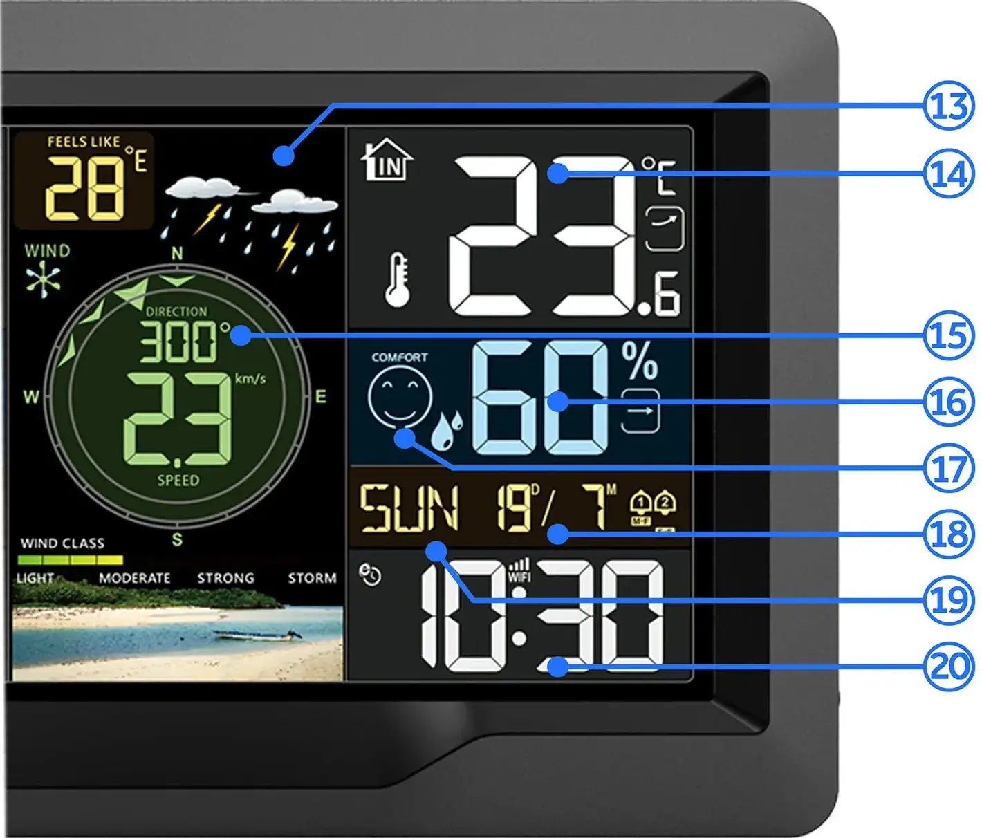 Statie meteorologica Berdsen BD-914 391400 (Black/White) - 7