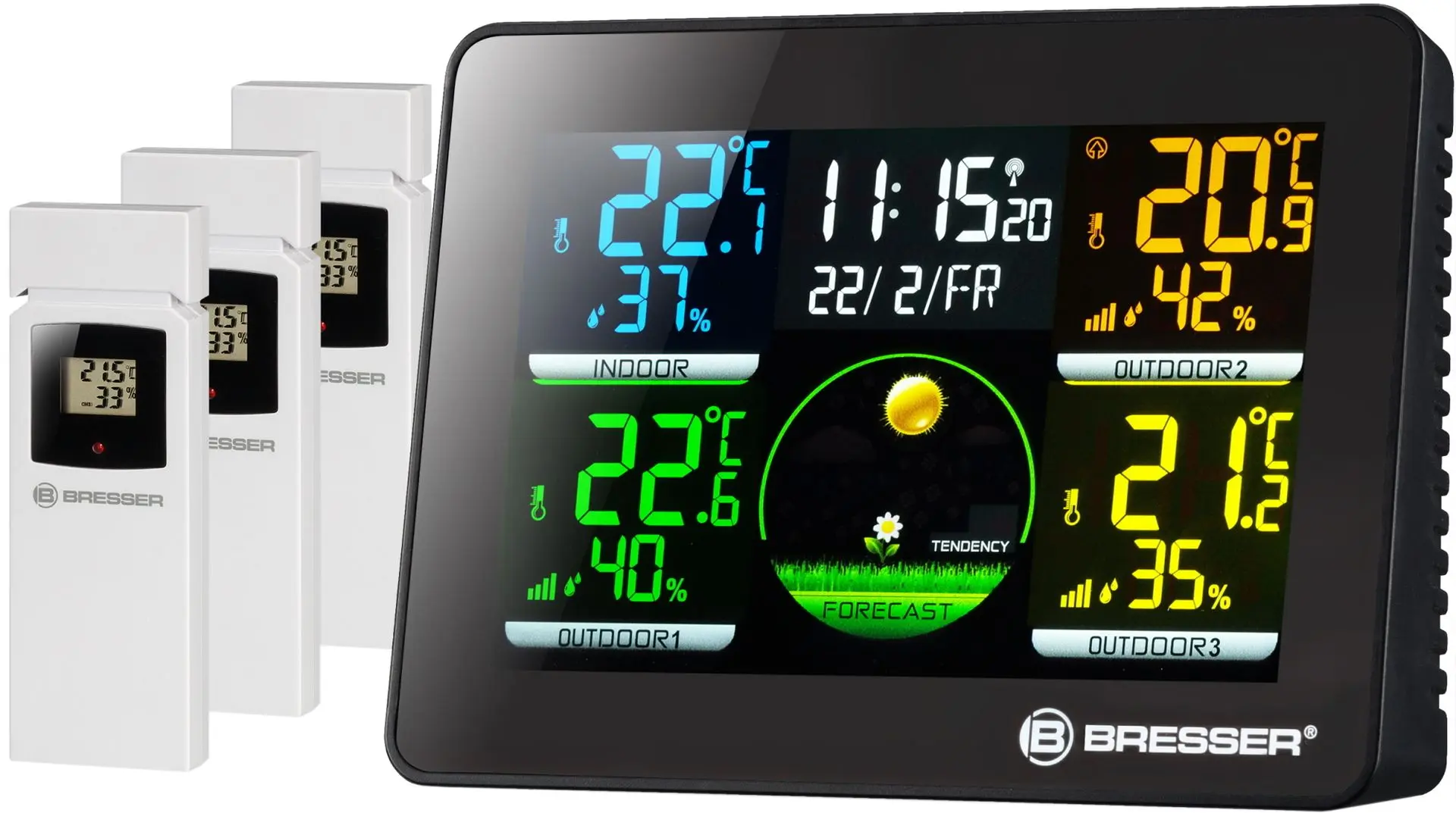 Statie meteorologica Bresser Temeo Hygro Quadro NLX (Black)