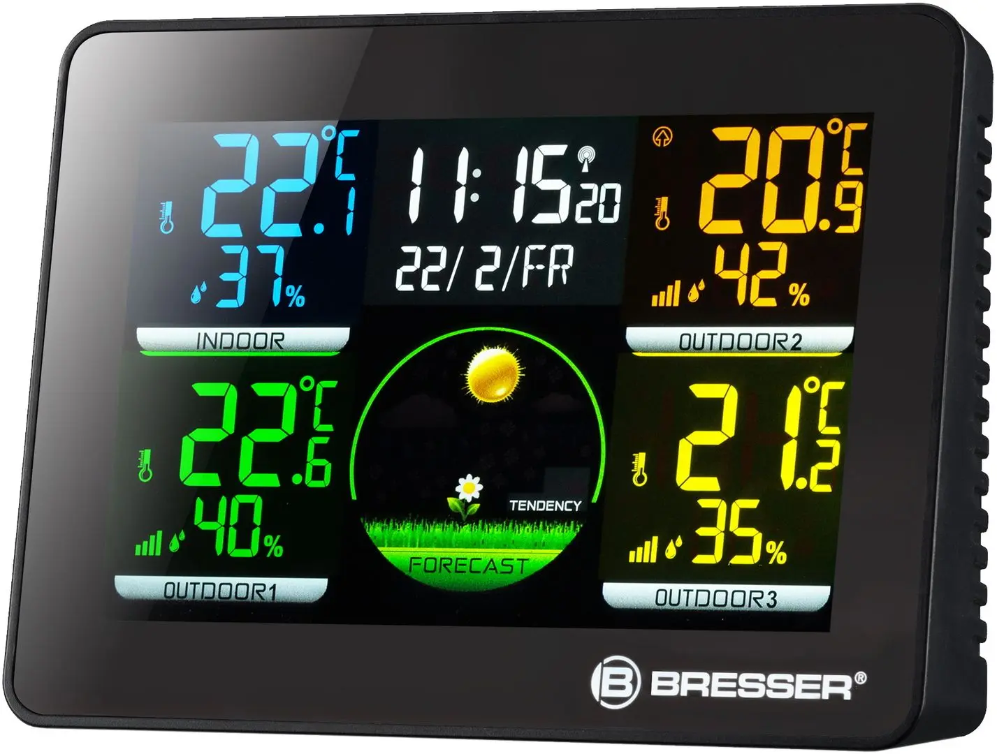 Statie meteorologica Bresser Temeo Hygro Quadro NLX (Black)