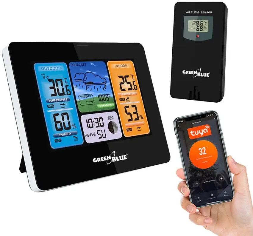 Метеостанция GreenBlue GB215 (Black) - 4