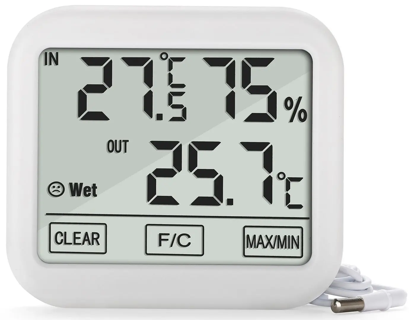 Термогигрометр GreenBlue GB381 (White)