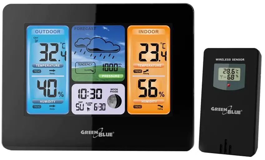 Statie meteorologica GreenBlue GB526 (Black)