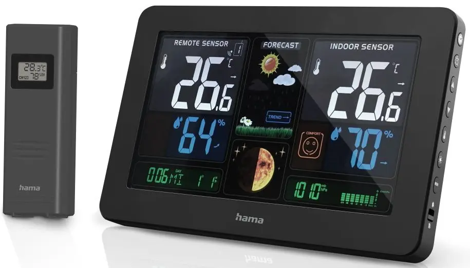 Statie meteorologica Hama Premium 186380 (Black) - 3