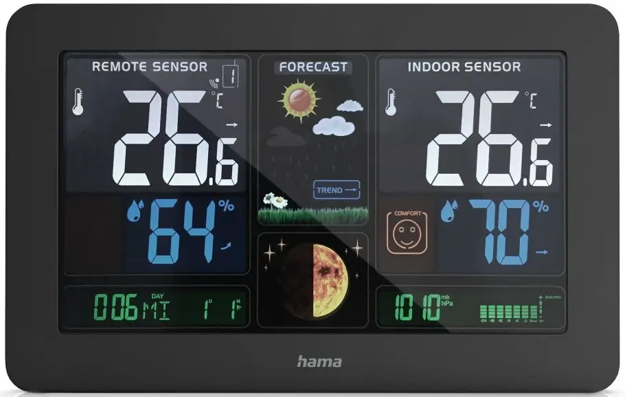 Statie meteorologica Hama Premium 186380 (Black)