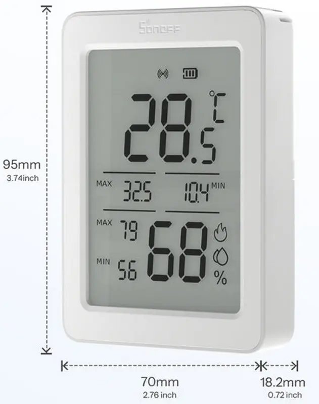 Метеостанция Sonoff AirGuard TH 3.6 SNZB-02DR2 (White)