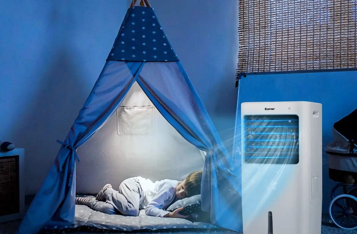 Охладитель воздуха 4в1 Costway ES10332DE-WH (White) - 5