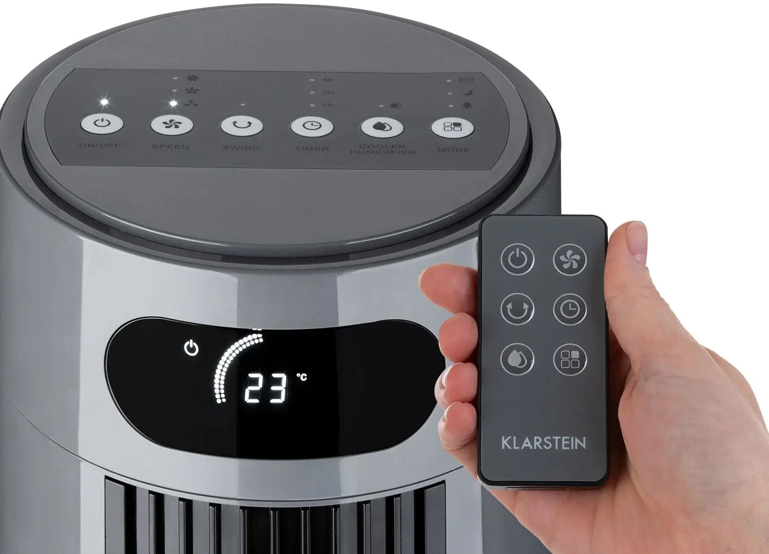 Racitor de aer 4in1 Klarstein Skyscraper Frost (Gray)