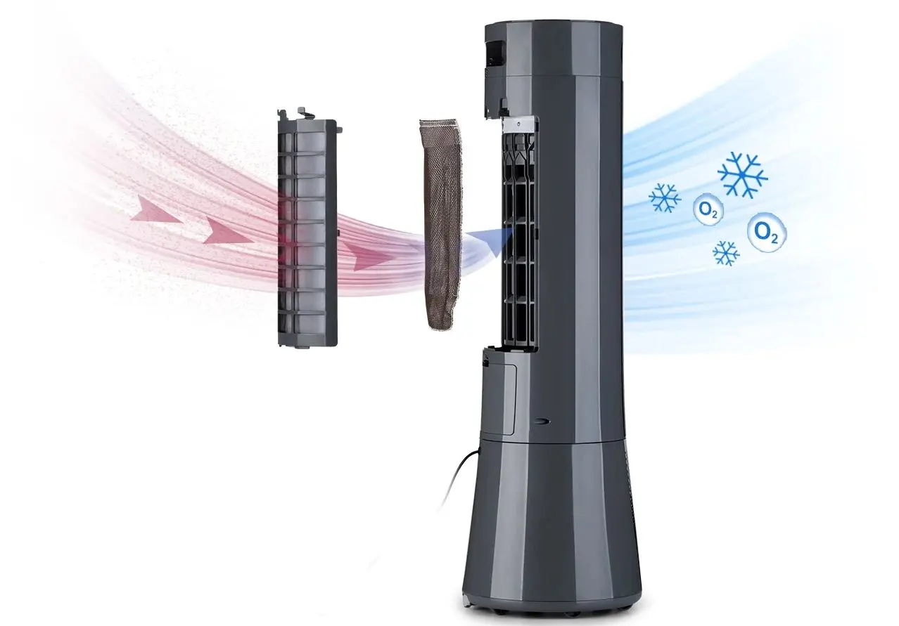 Racitor de aer 4in1 Klarstein Skyscraper Frost (Gray)