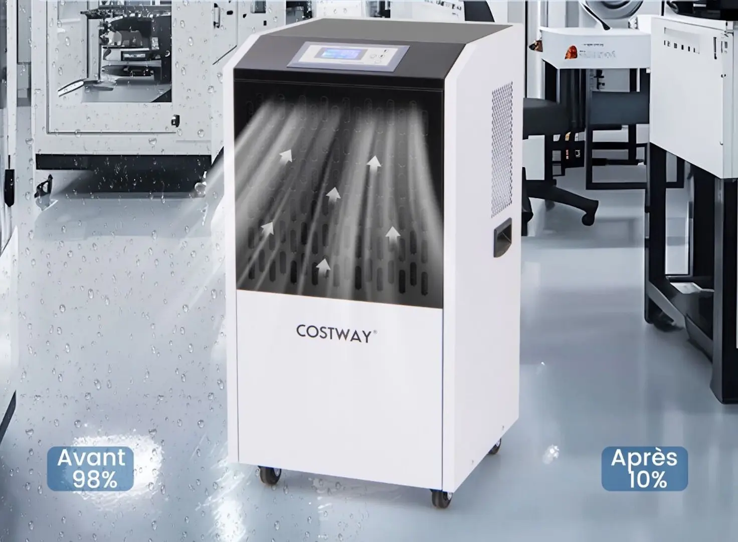 Dezumidificator industrial Costway ES10355DE-WH (White)