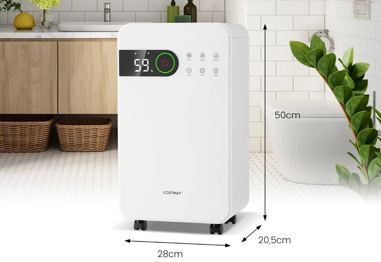 Dezumidificator Costway ES10368DE-WH (White)