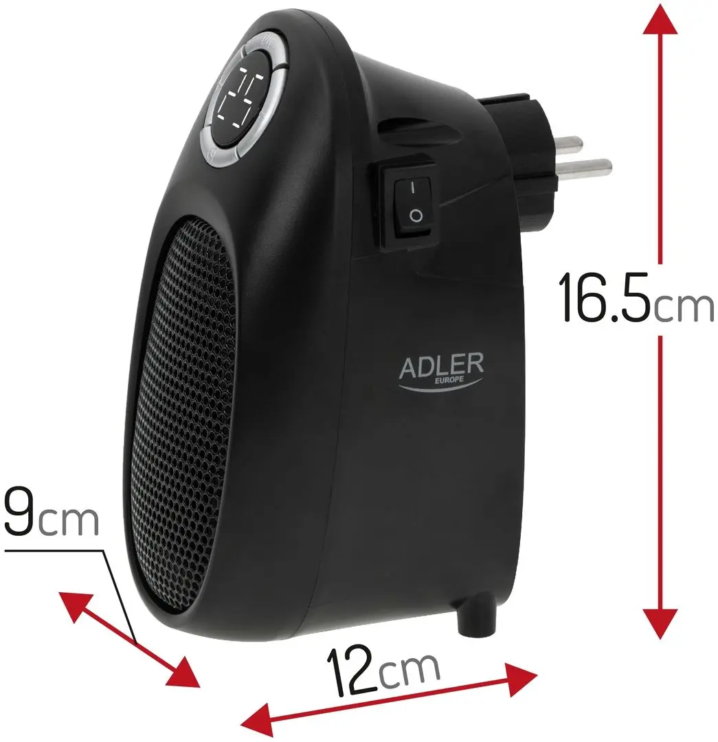Мини тепловентилятор Adler AD 7726 (Black)