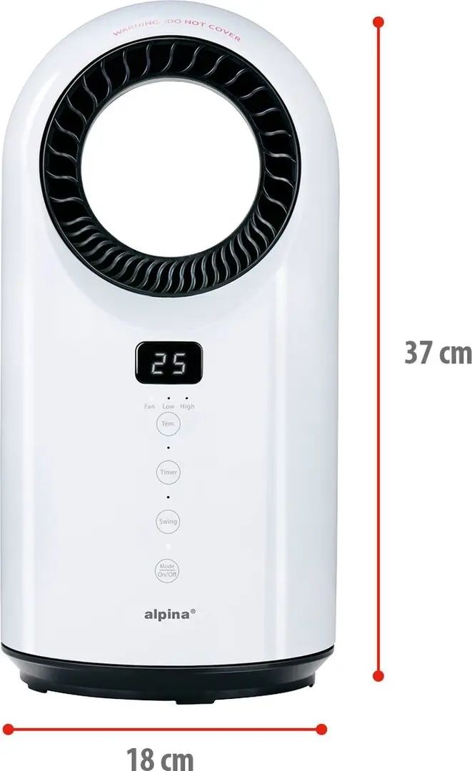 Aeroterma 2in1 Alpina PTC-1903R (White/Black)