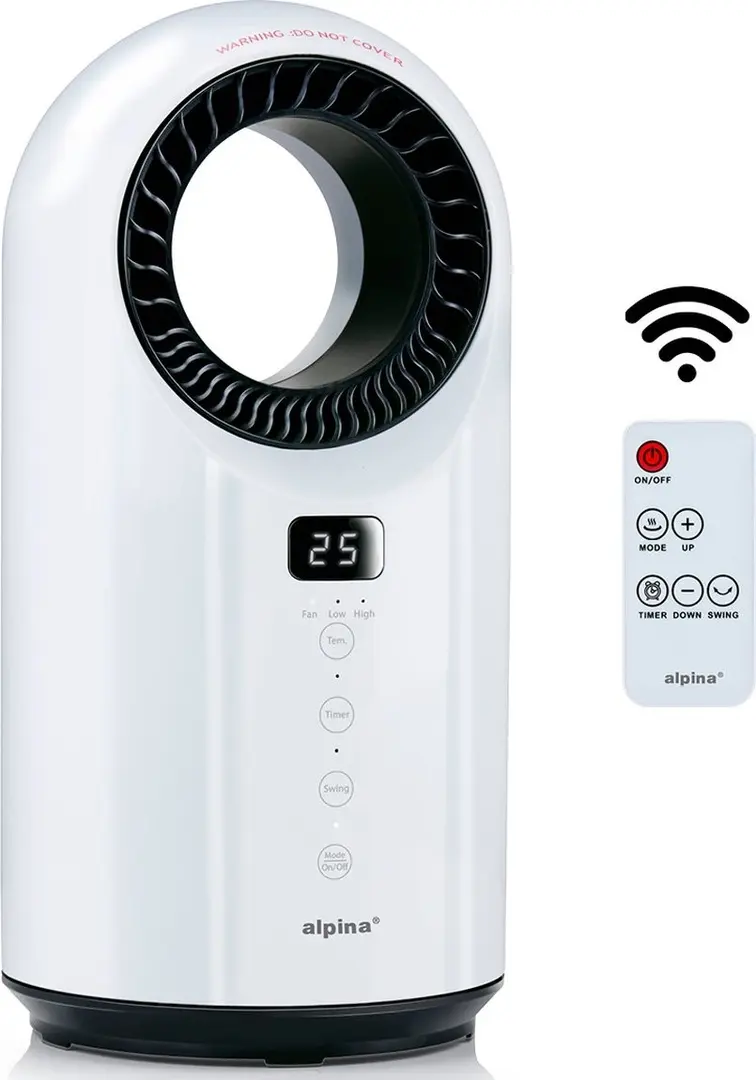 Aeroterma 2in1 Alpina PTC-1903R (White/Black)