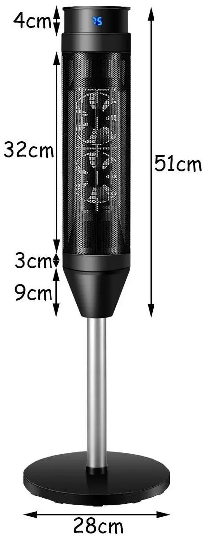 Aeroterma Costway EP24700DE (Black)