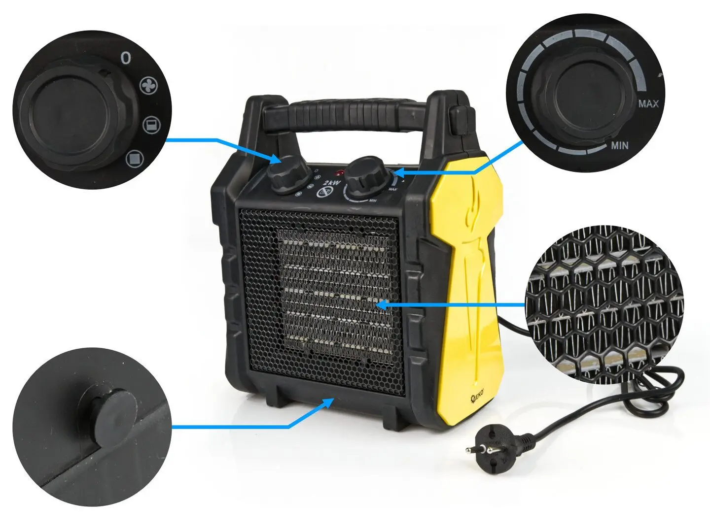 Aeroterma Geko G80405 (Black/Yellow)