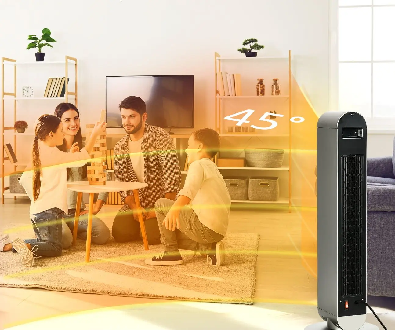 Обогреватель осциллирующий Homcom 820-317V90SR (Silver)