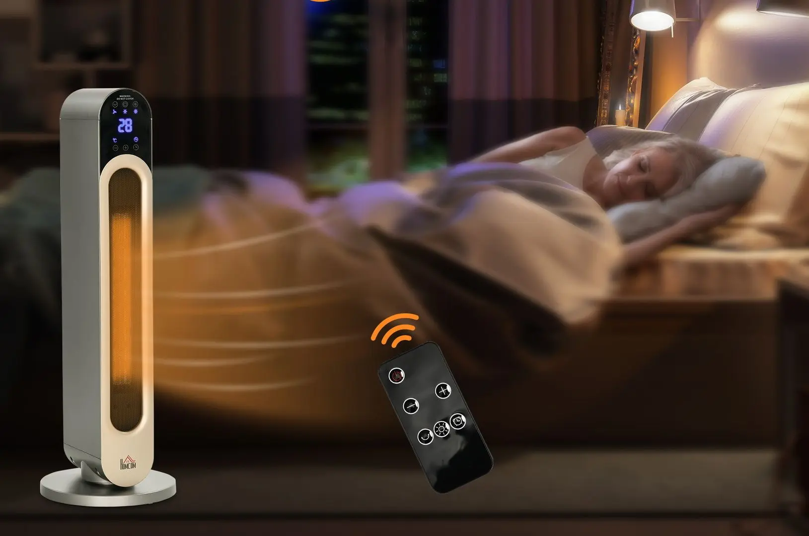 Обогреватель осциллирующий Homcom 820-317V90SR (Silver)