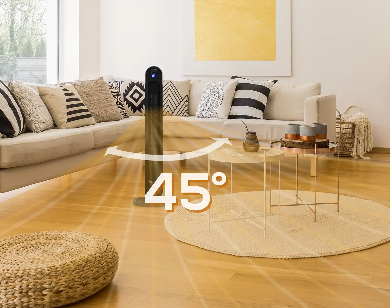 Incalzitor oscilant Homcom 820-317V91SR (Dark Silver) - 5