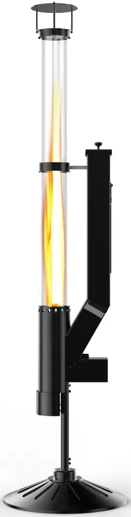 Incalzitor exterior Art Flame Pipe (Black) - 2