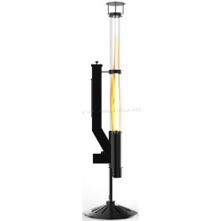 Incalzitor exterior Art Flame Pipe (Black)