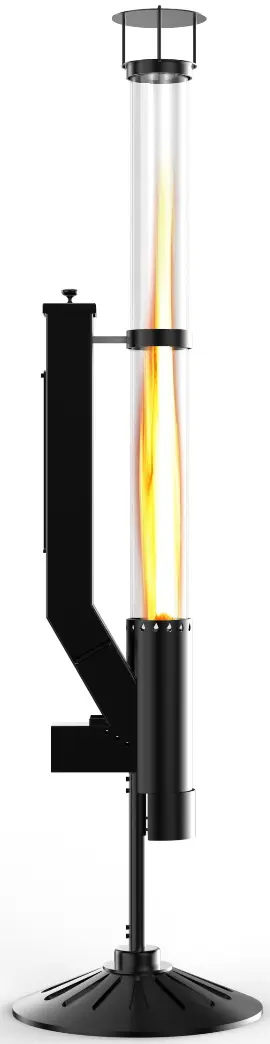 Incalzitor exterior Art Flame Pipe (Black)