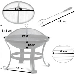 Очаг для костра Berdsen BD-880 (Black) Thumb