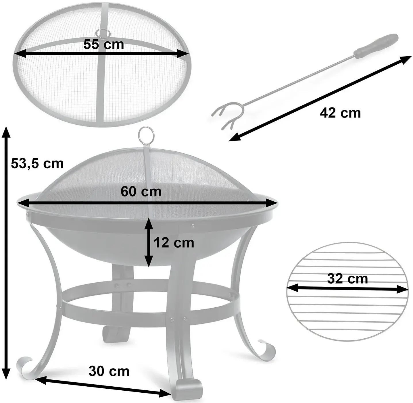 Очаг для костра Berdsen BD-880 (Black) - 3