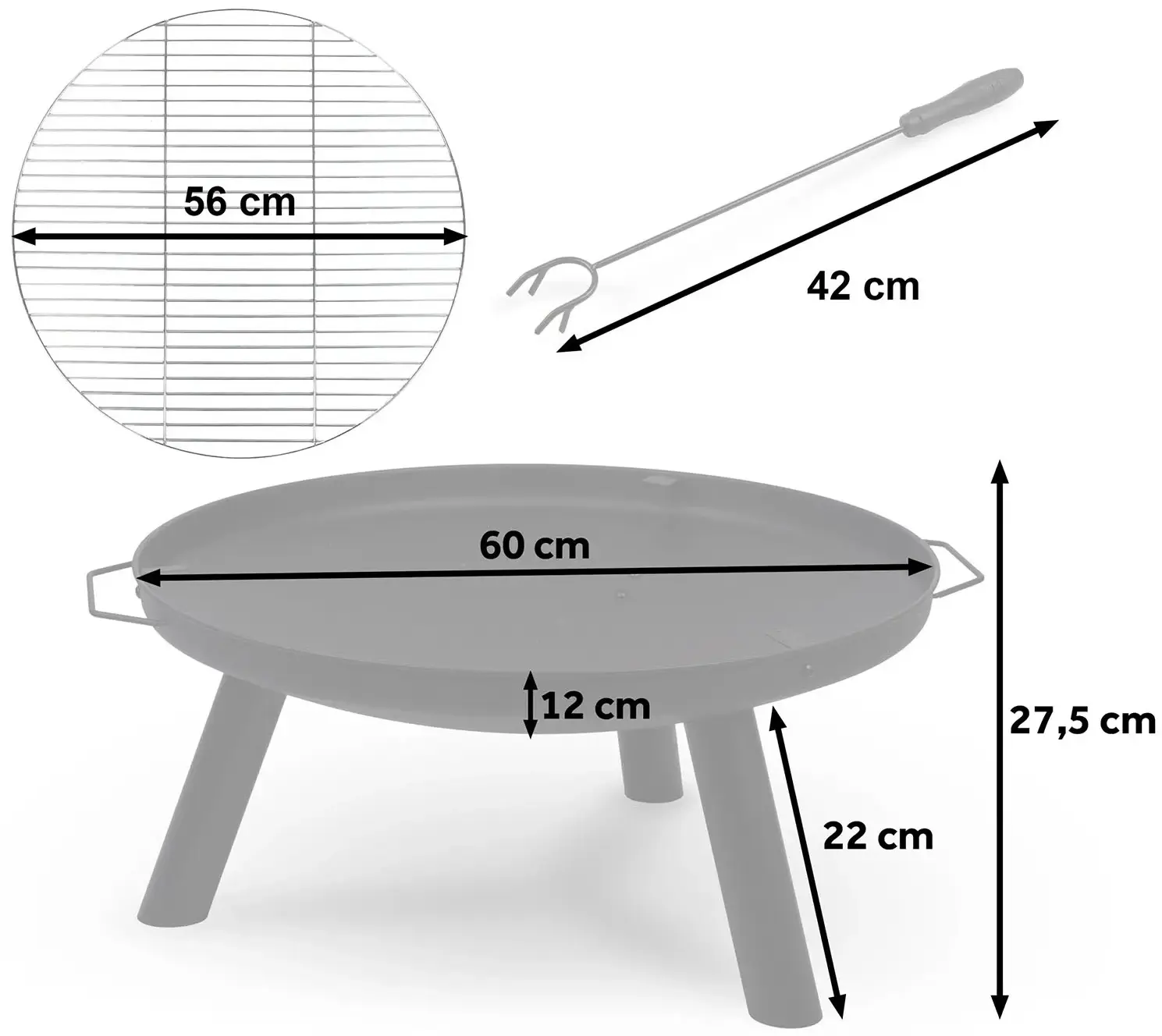 Очаг для костра Berdsen BD-881 388100 (Black) - 2