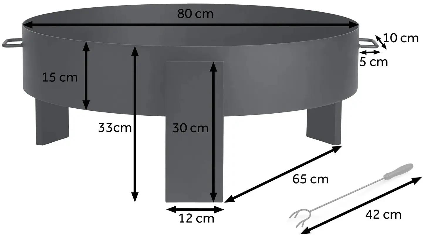 Очаг для костра Berdsen BD-883 388300 (Black) - 3