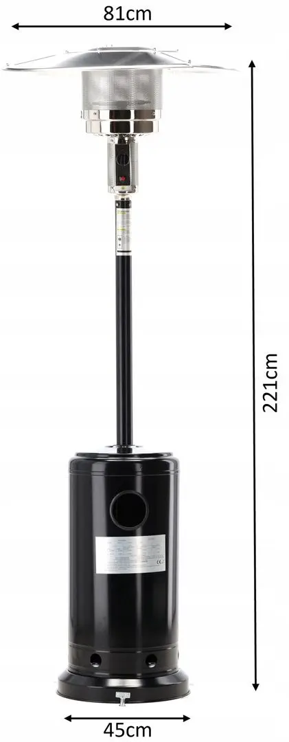 Incalzitor pe gaz exterior Chomik GAZ6356 (Black/Inox)