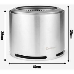 Чаша для костра Costway NP10722 (Silver) Thumb