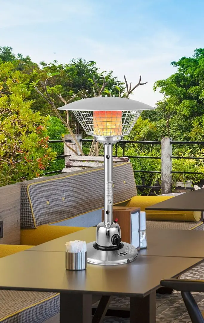 Уличный газовый обогреватель Costway NP10038 (Silver) - 4