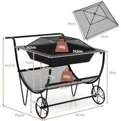 Уличный камин Costway HV10303 (Black) Thumb